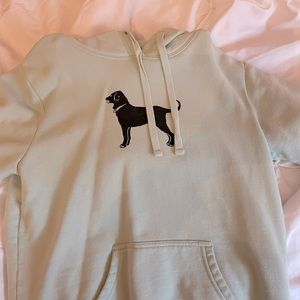 Black Dog teal Hoodie